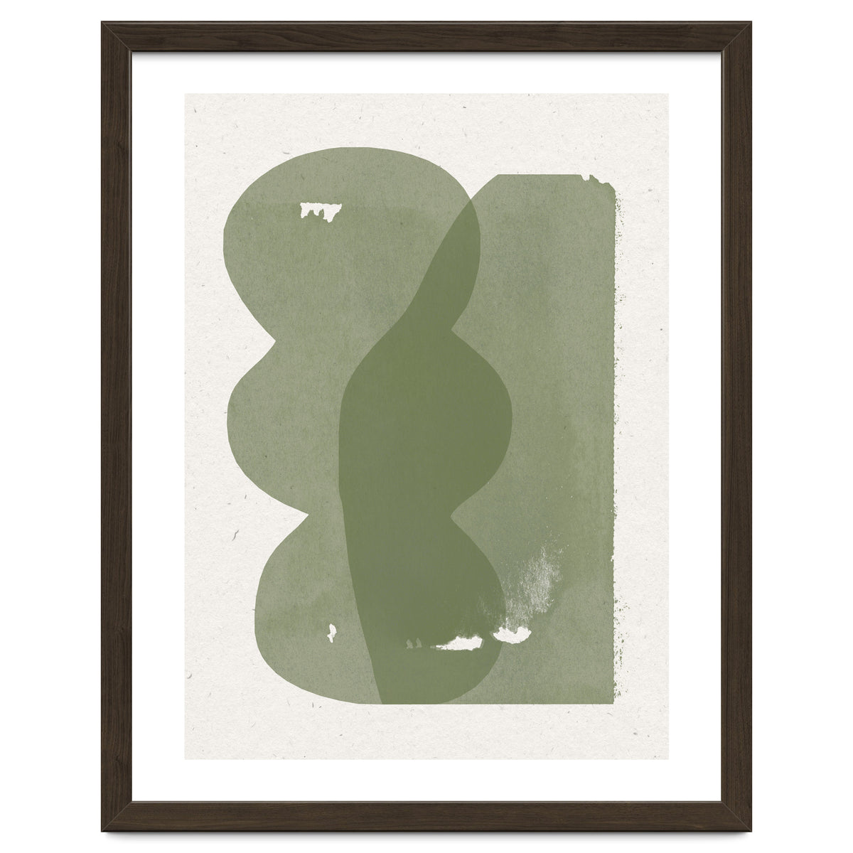 GREEN WATERCOLOR SHAPES NO.1