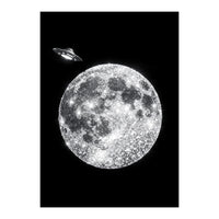 Diamond moon and UFO (Print Only)