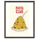 Pasta Club Illustration, Spaghetti and Tomatoes Art Print for Kitchen Wall Decor thumbnail