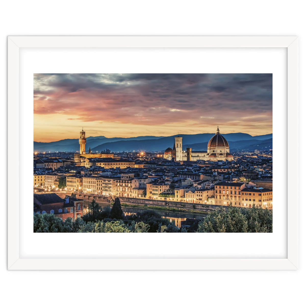 Florence At Sunset