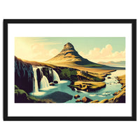Vintage Iceland, Kirkjufell Mountain Poster