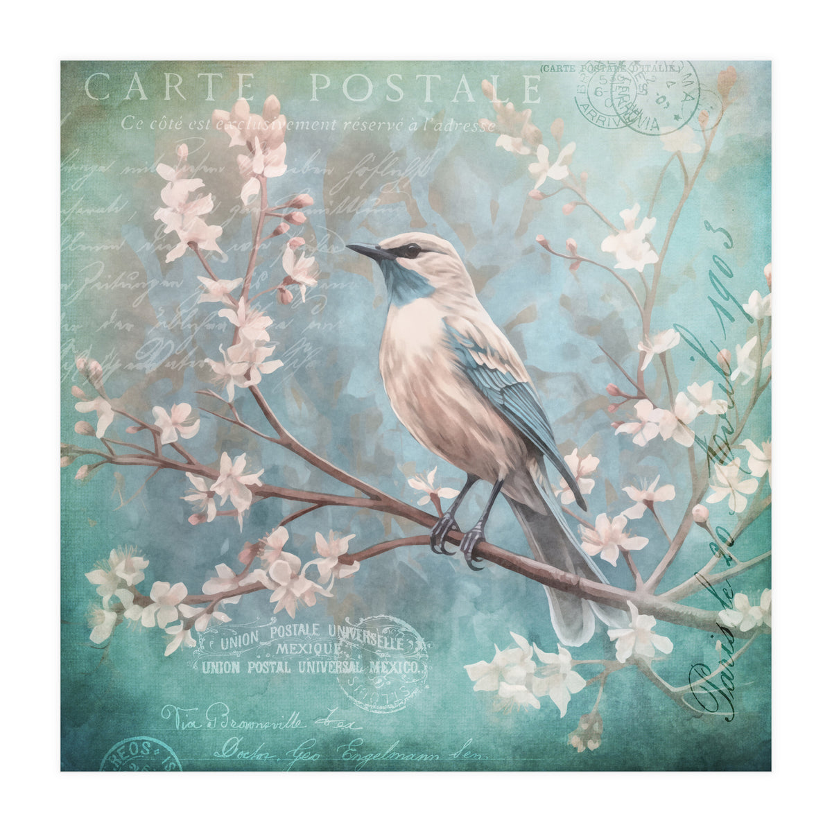 Bird Vintage Nostalgia  (Print Only)