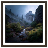 Majestic Misty Mountain Valley with Cascading Waterfall thumbnail