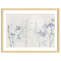 Plant based calming atmosphere soft blue