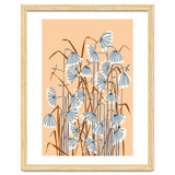 Linocut Flower Meadow Peach Fuzz thumbnail