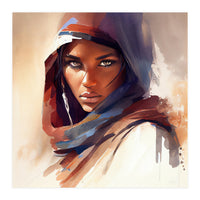 Watercolor Tuareg Woman #10 (Print Only)