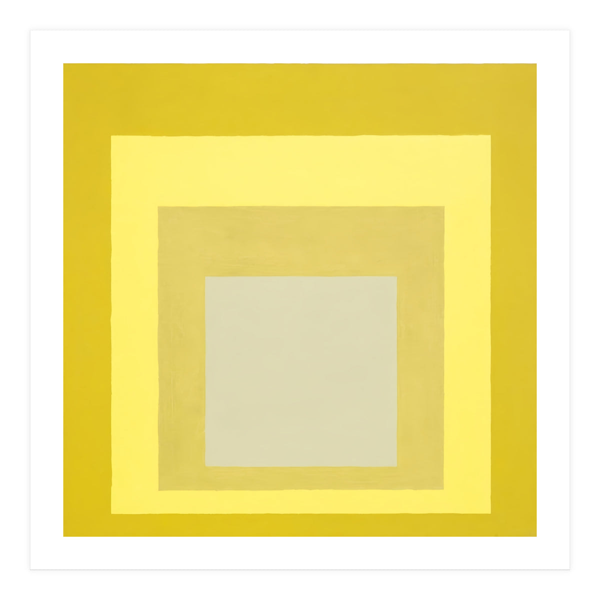 JOSEF ALBERS - HOMAGE TO THE SQUARE YELLOW WHITE (Print Only)