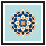Mandala flower - orange and blue thumbnail