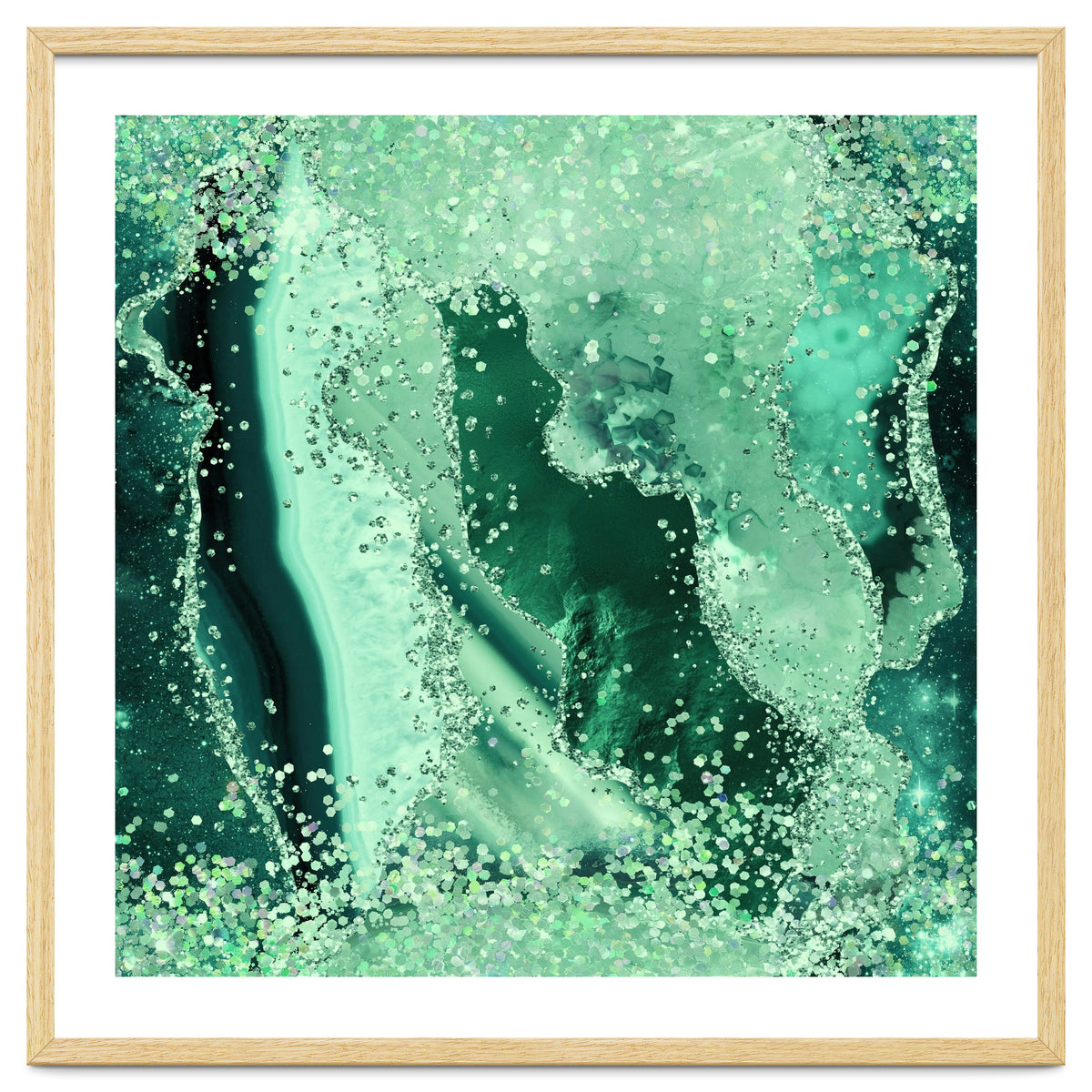 Emerald Glitter Agate Texture 03