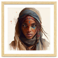 Watercolor Tuareg Woman #2