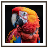 Scarlet Macaw Parrot Close Up Portrait Vivid Colors thumbnail