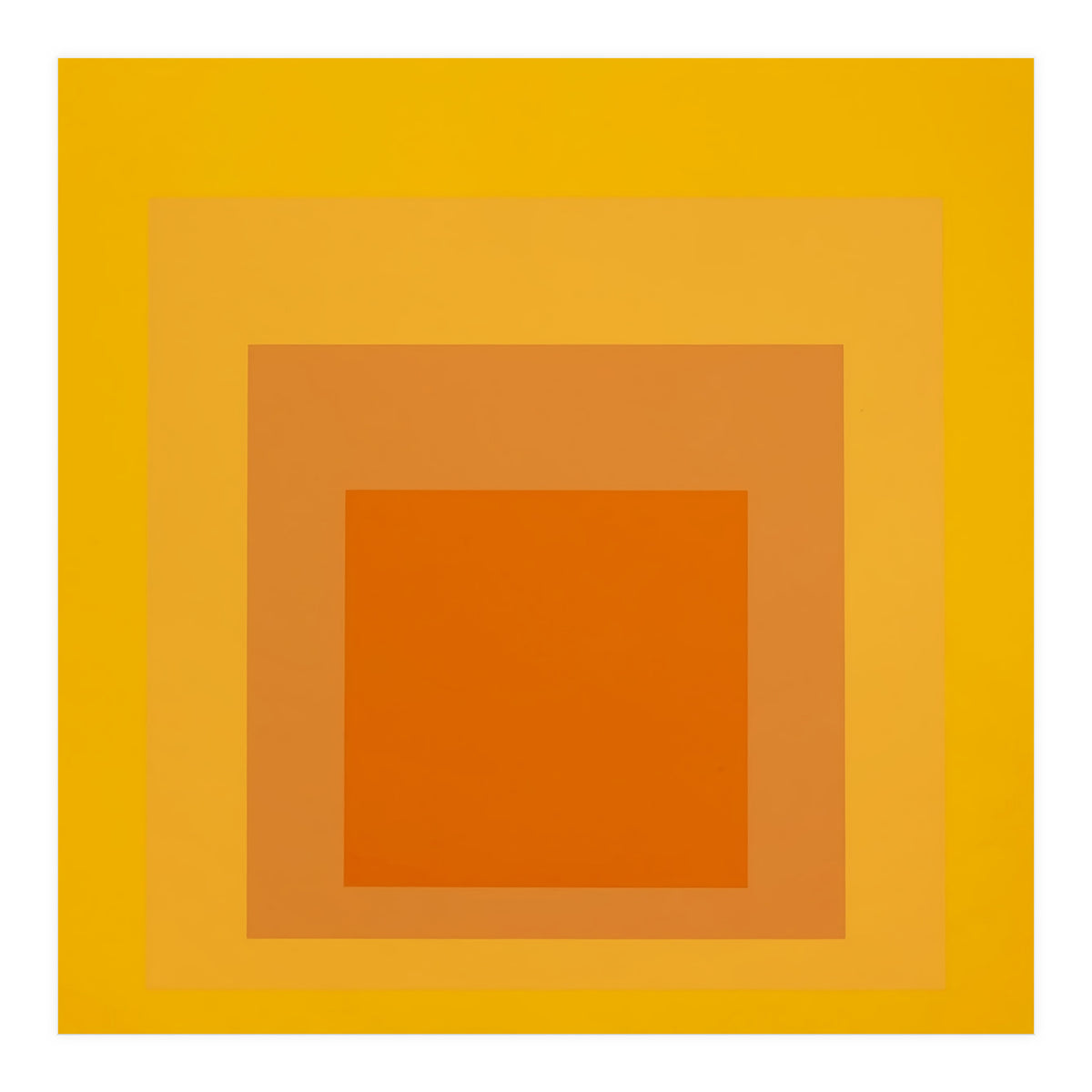 JOSEF ALBERS - HOMAGE TO THE SQUARE YELLOW ORANGE 2. HIGH RESOLUTION (Print Only)