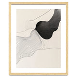 Abstract Black And White Organic Flowing Lines Art thumbnail