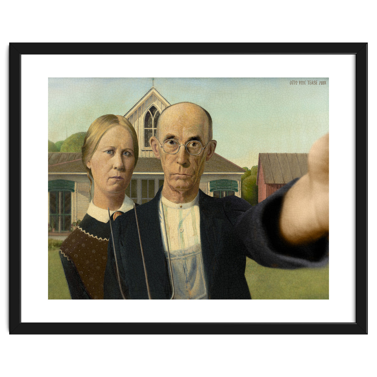 American Gothic - Grant Wood - Selfie
