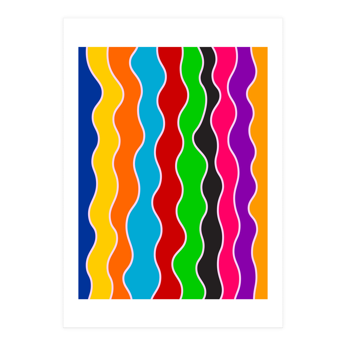 Retro Wavy Pattern (Print Only)