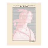 Portrait of Simonetta Vespucci as Nymph – Sandro Botticelli (ascii art)  (Print Only) thumbnail