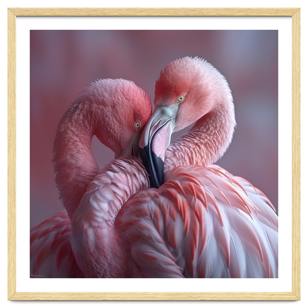 Cute Two Pink Flamingos