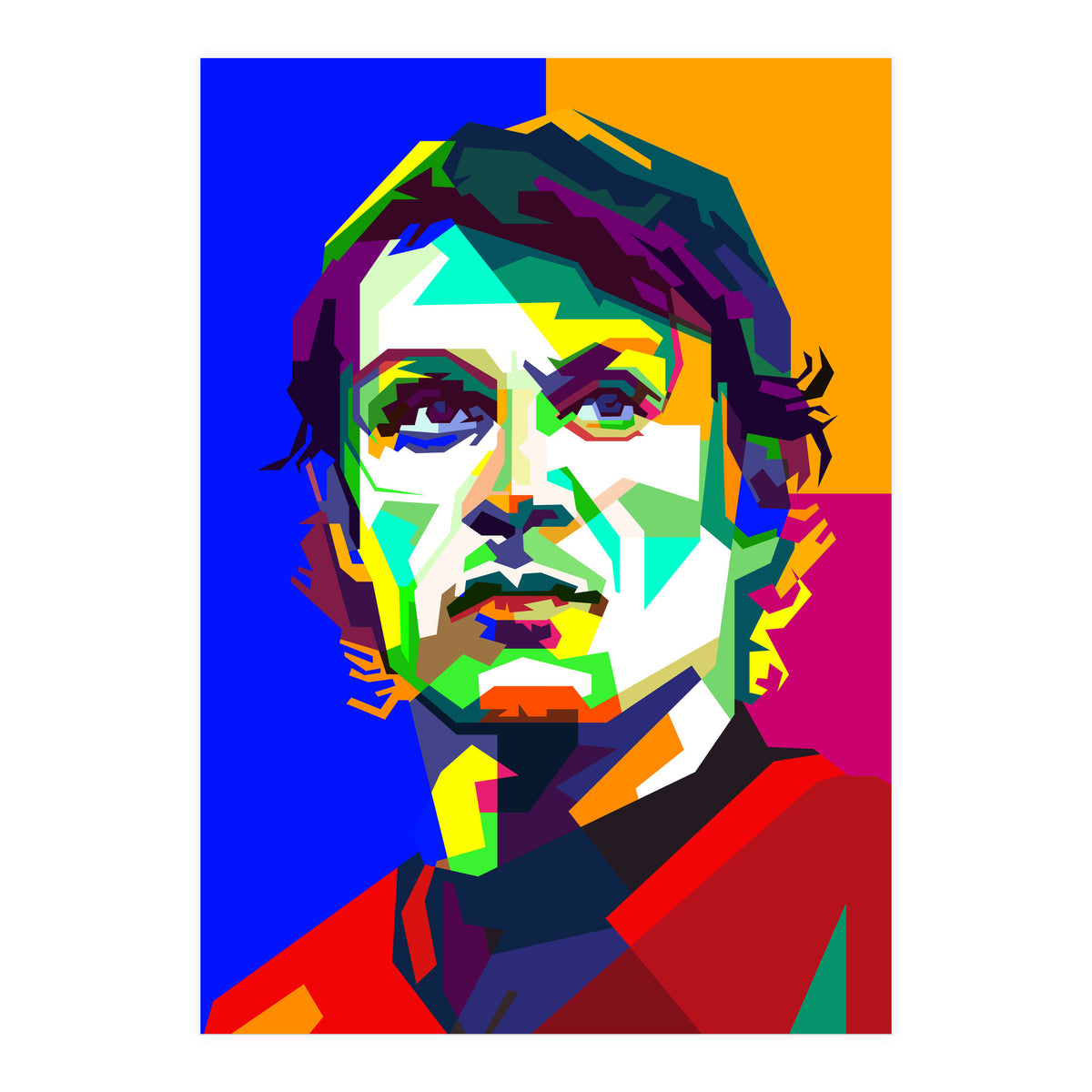 Paolo Maldini Italian Classic Football WPAP (Print Only)