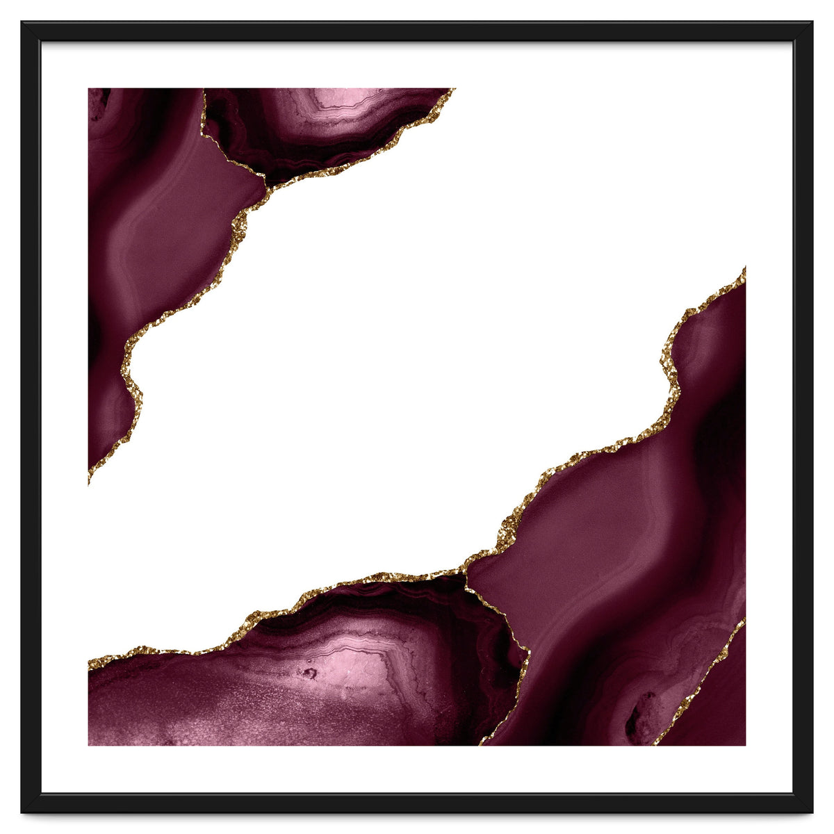 Burgundy & Gold Agate Texture 22