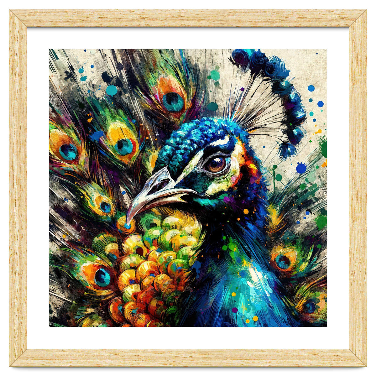 Vibrant Peacock Portrait