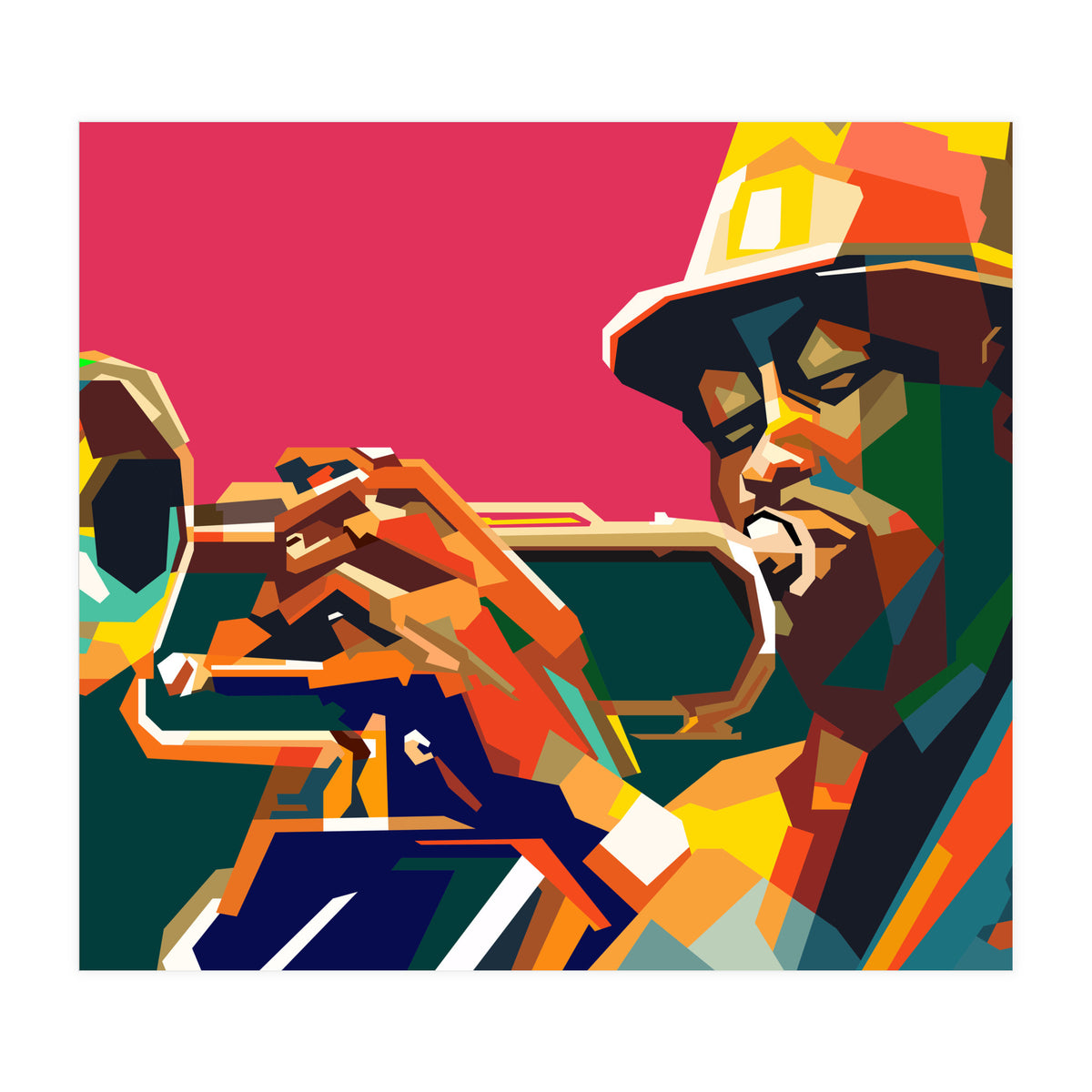 Jazz Trumpet Musician Pop Art Wpap (Print Only)