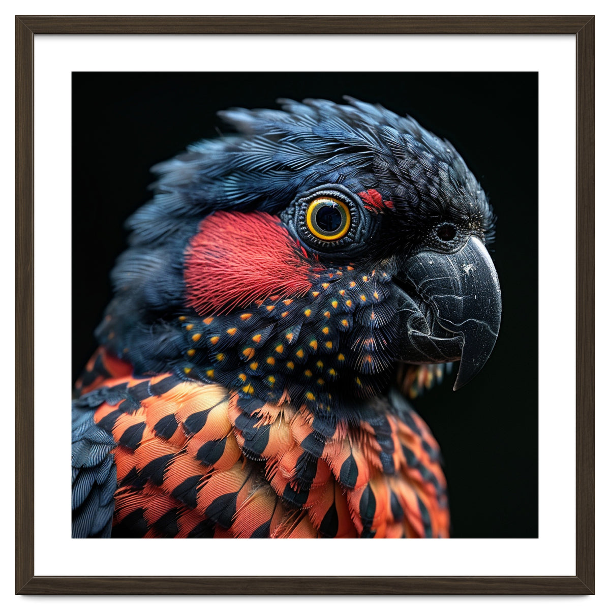 Close Up Portrait Of A Colorful Exotic Parrot