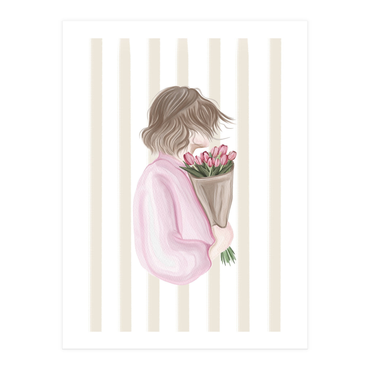 The Girl With The Tulips (Print Only)