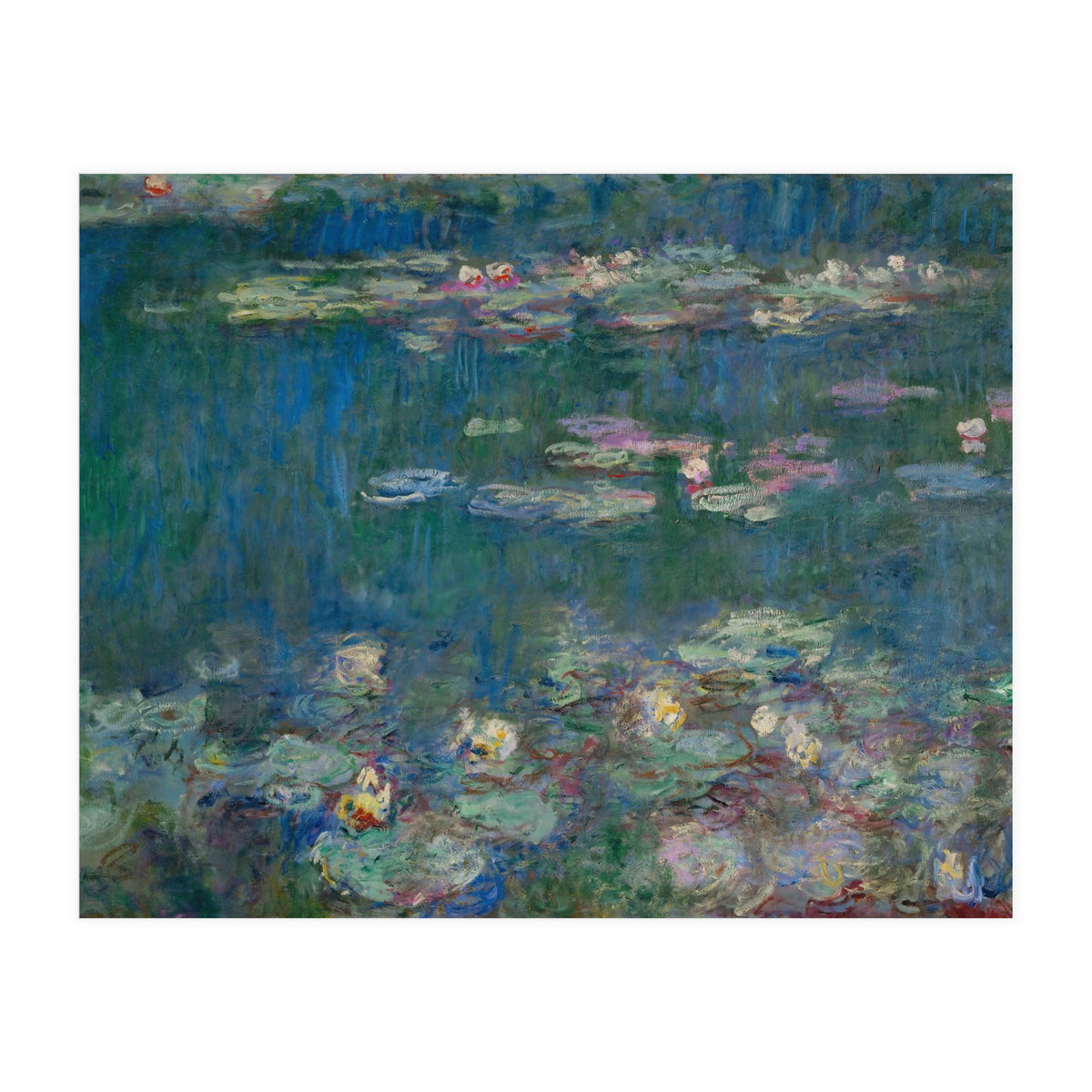 Les Nympheas, green reflections-water lillies, green reflections. Canvas. Inv. 20102. (Print Only)