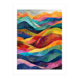 Vibrant Abstract Ribbon Landscape Art (Print Only) thumbnail