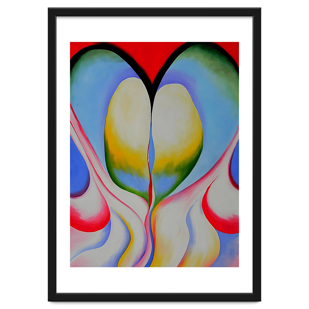 Georgia O’Keeffe – Series 1, No. 8 (1918) | Expressive Abstract Watercolor of Organic Rhythm and Modernist Form
