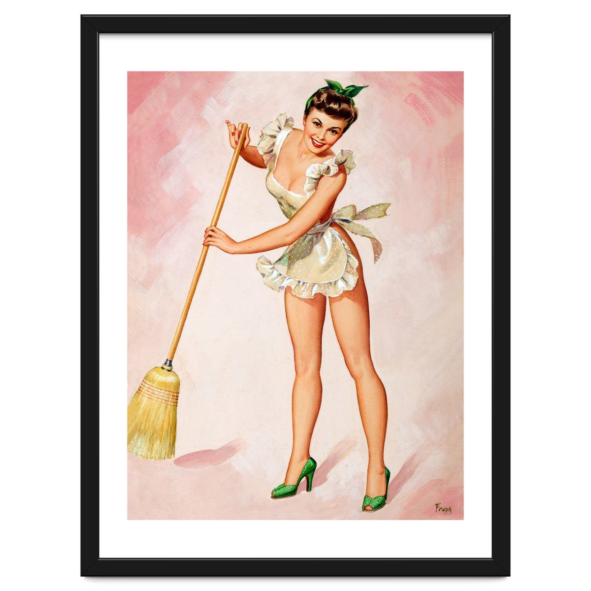 Sexy Pinup Mate On The Work