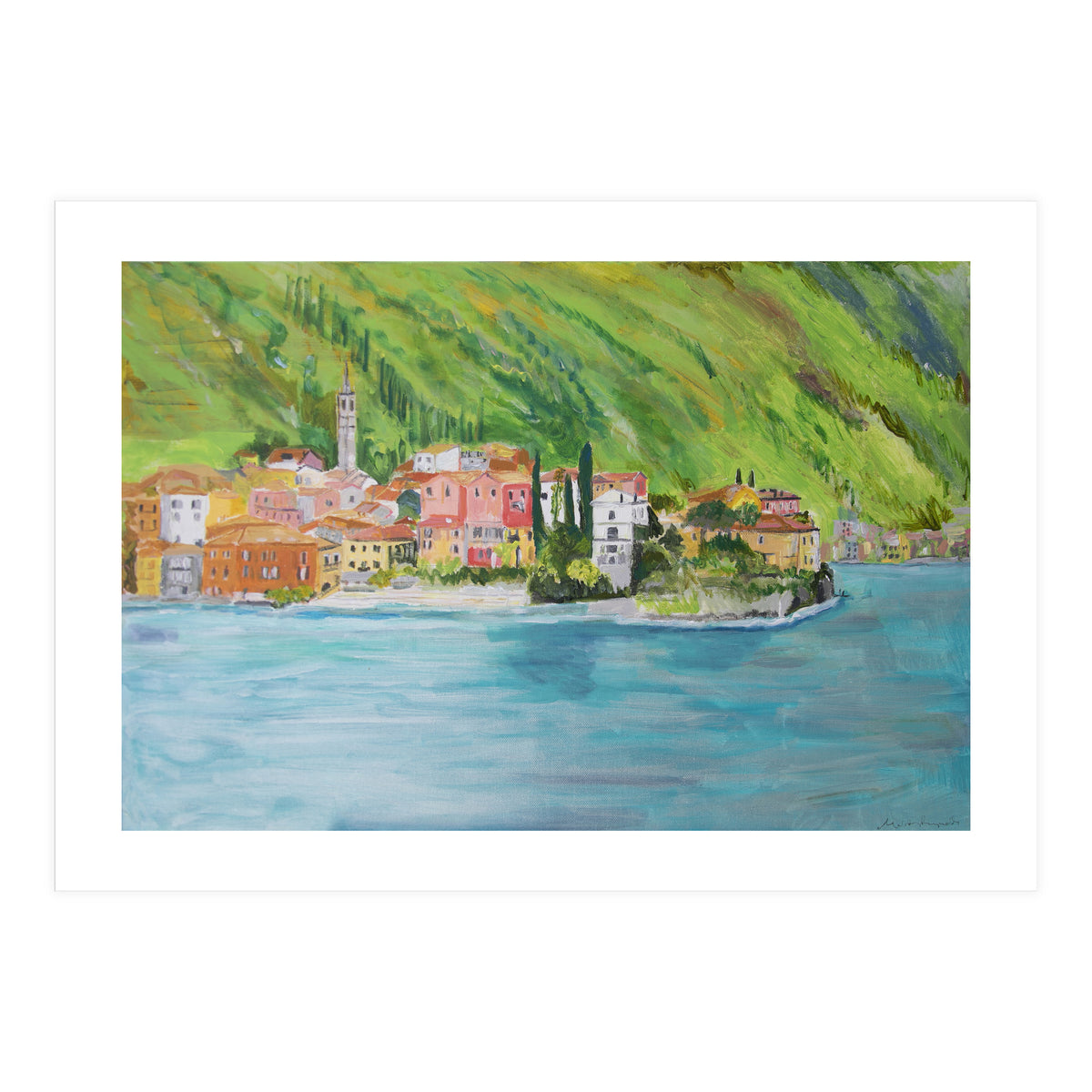 View Across The Lake To Varenna  (Print Only)