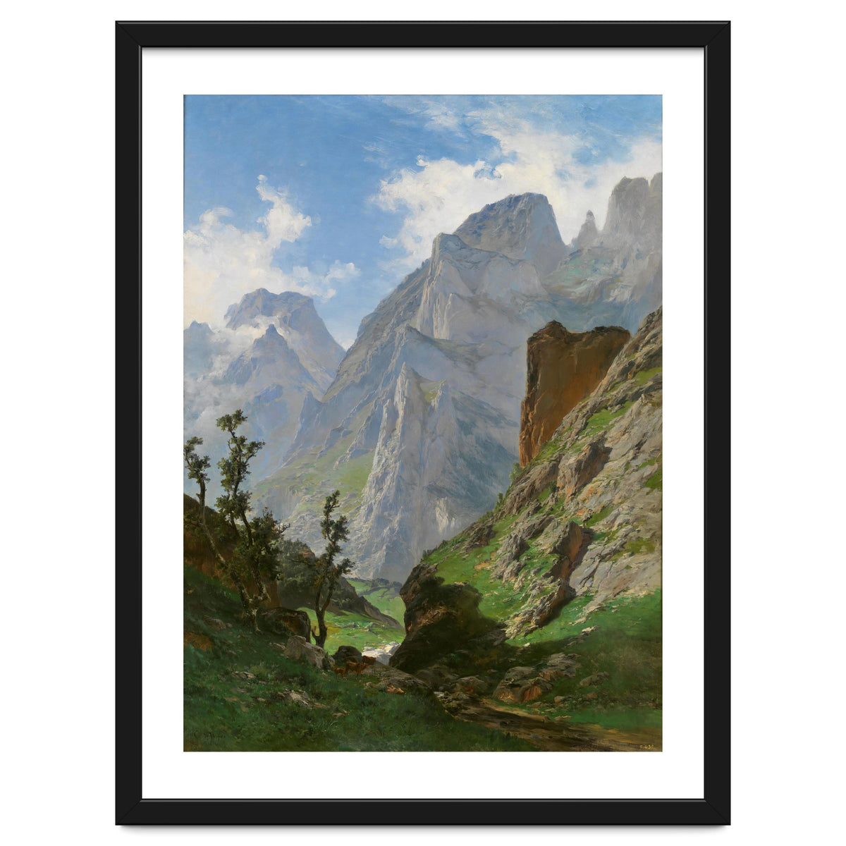 Carlos de Haes / 'Mancorbo Canal in Picos de Europa', 1876, Spanish School.
