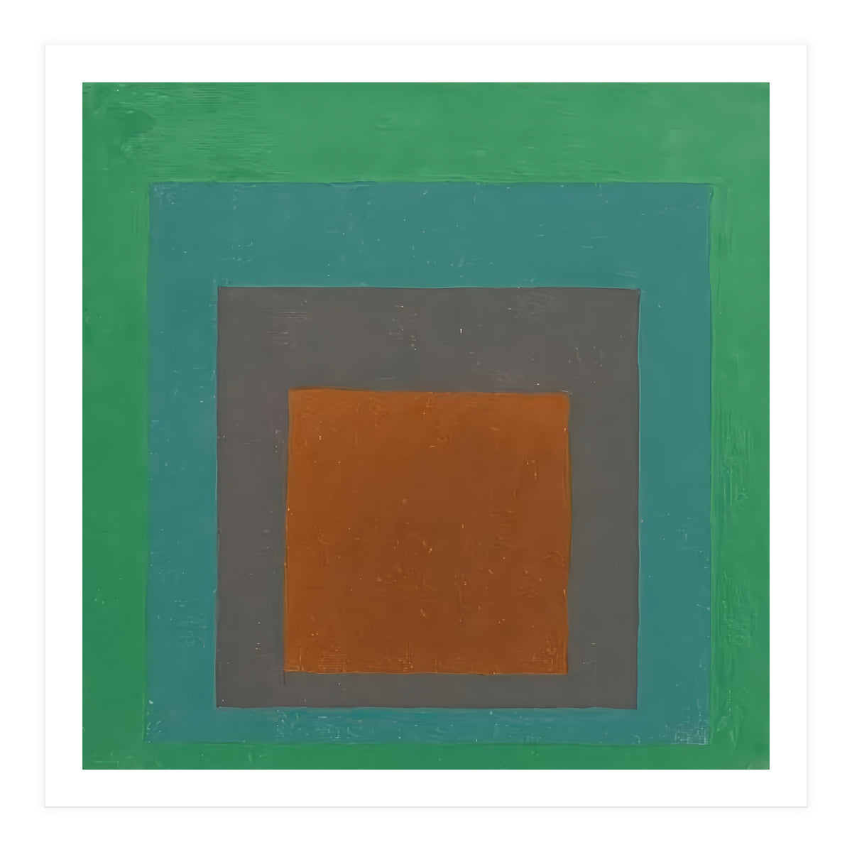 JOSEF ALBERS - HOMAGE TO THE SQUARE GREY BROWN GREEN (Print Only)