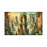 Vintage China, Zhangjiajie Stone Pillars Poster (Print Only) thumbnail
