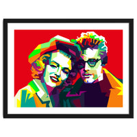 Marilyn Monroe And James Dean Pop Art WPAP