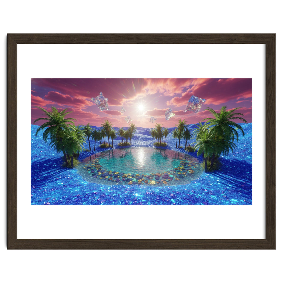 Oasis of Dreams: Surreal Tropical Landscape