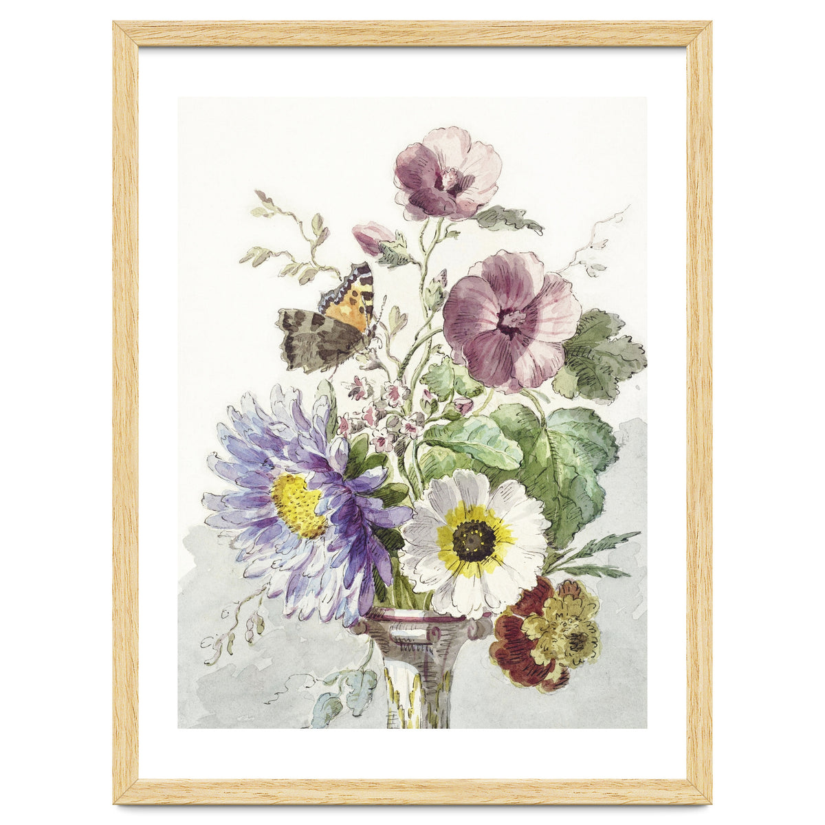 William van Leen – Bouquet of Flowers with a Butterfly (1763–1825)