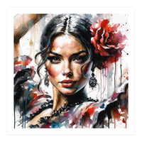 Watercolor Flamenco Dancer #2 (Print Only)