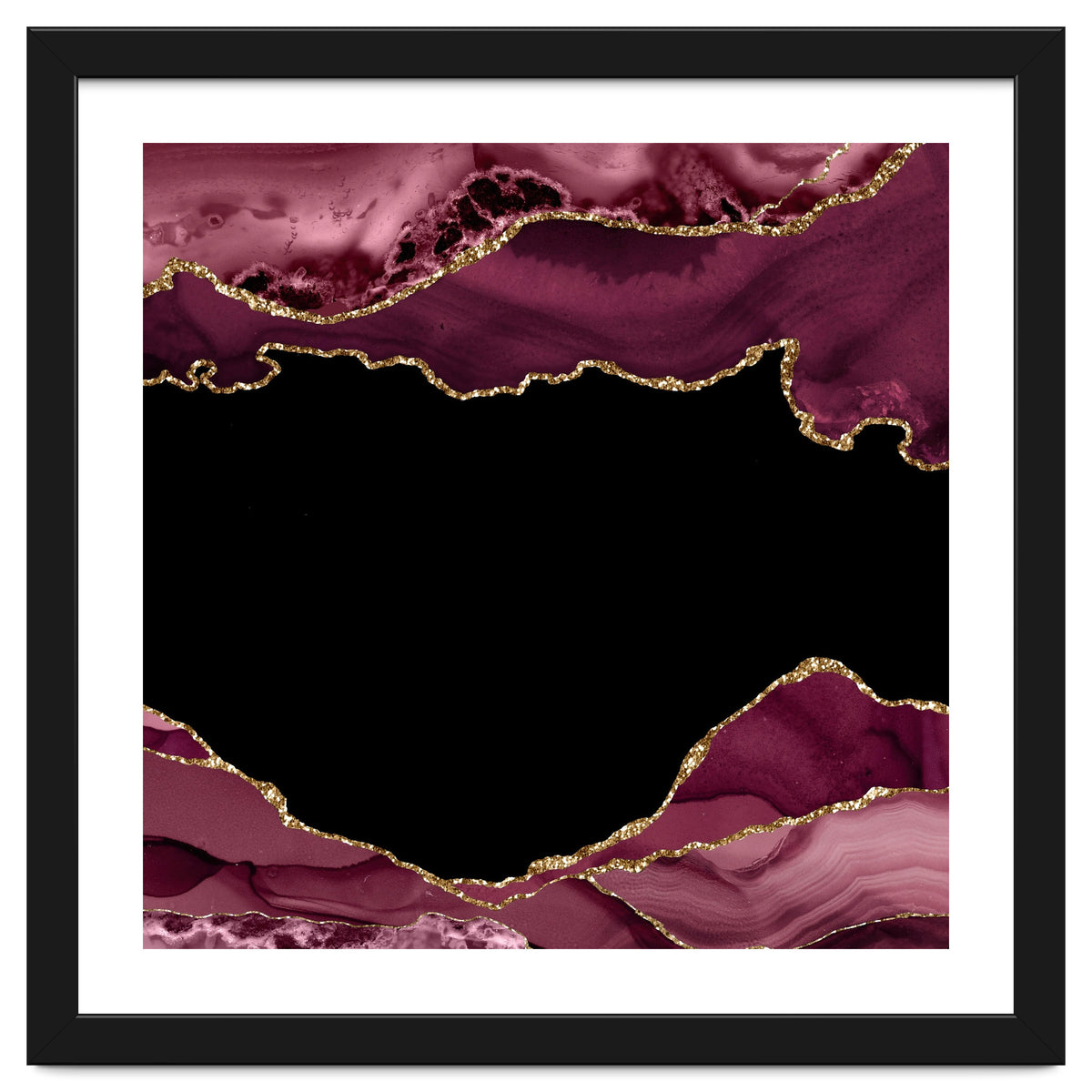 Burgundy & Gold Agate Texture 18