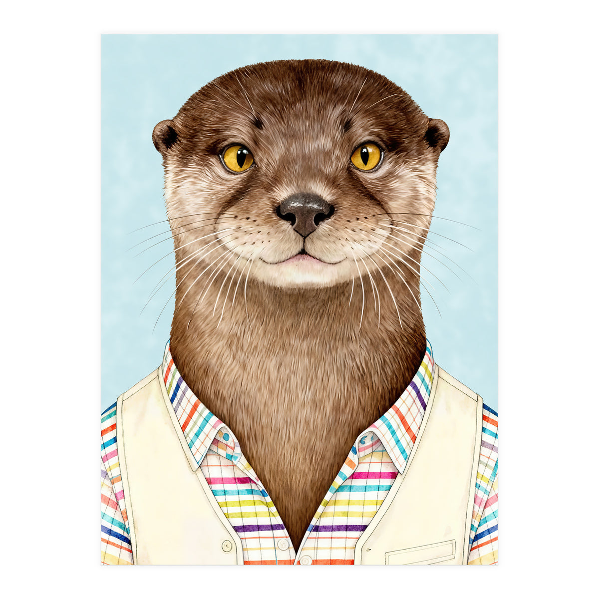 Otter Portrait in Jacket (Print Only)