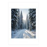 Serene Winter Wonderland Forest Road (Print Only) thumbnail