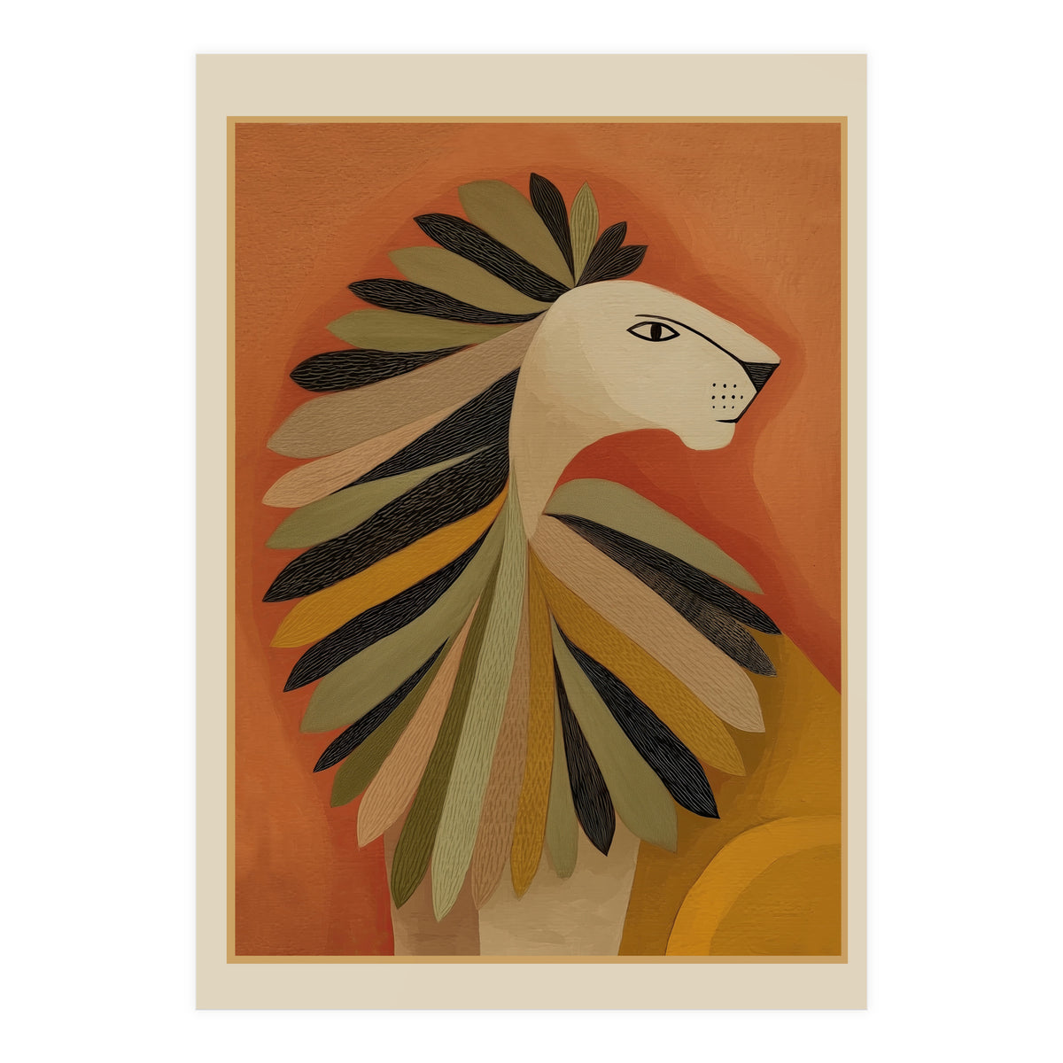 Leaf Mane Lion II (Print Only)