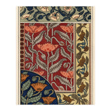 The poppy, Papaver somniferum, in stained glass, wallpaper, fabric and tile patterns. Lithograph ... (Print Only) thumbnail
