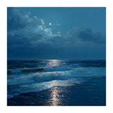 Moonlit Shoreline with Crashing Surf (Print Only) thumbnail