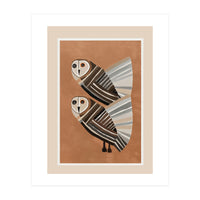 Striped Owl Pair (Print Only)