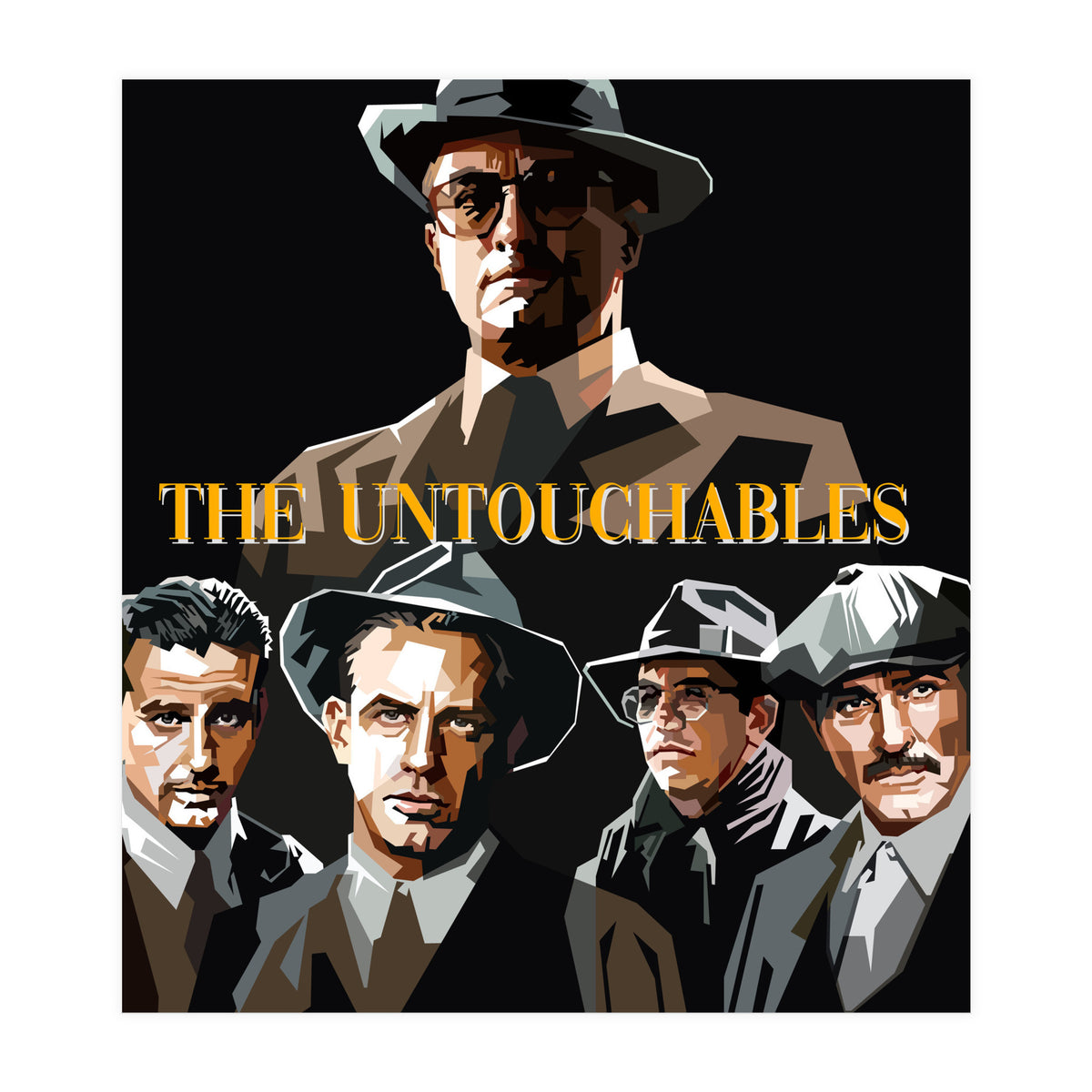 The Untouchables Movies Retro Illustration Trending Now (Print Only)