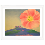 Georgia O’Keeffe – Hollyhock Pink with Pedernal (1937) | Vibrant Modernist Floral Landscape of New Mexico thumbnail