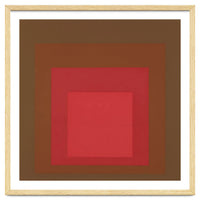 JOSEF ALBERS - HOMAGE TO THE SQUARE, RED, BROWN