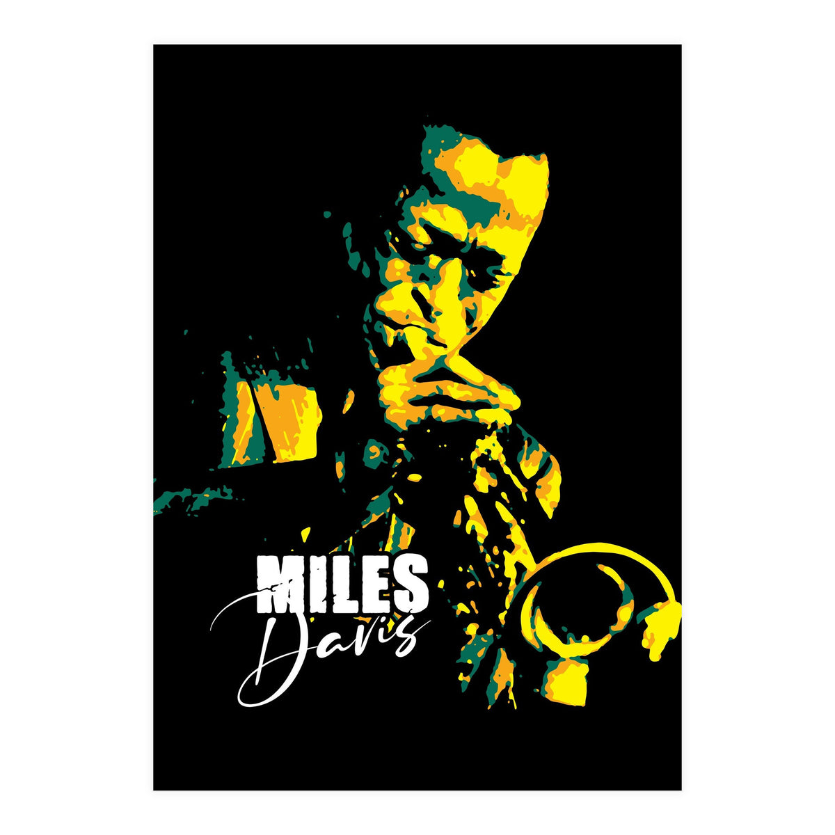 Miles Davis American Jazz Trumpeter (Print Only)